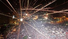 Egipte protestuotojai džiaugiasi &scaron;alies prezidento Mohamedo Mursi nuvertimu.