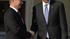 Rusijos prezidentas Vladimiras Putinas ir JAV prezidentas Barackas Obama