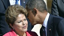 Brazilijos prezidentė Dilma Rousseff ir JAV prezidentas Barackas Obama