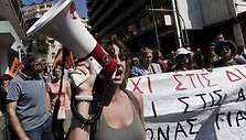 Protestuotojai Atėnuose