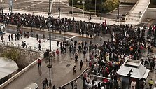Streikuojančių darbuotojų protestas Graikijoje