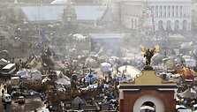 Protestuotojų stovykla Kijeve