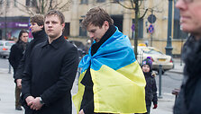 Ukrainos palaikymo akcija Vilniuje