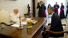 Popiežius Pranci&scaron;kus ir JAV prezidentas Barackas Obama