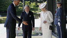 JAV prezidentas Barackas Obama su Japonijos imperatoriumi Akihito ir imperatore Michiko