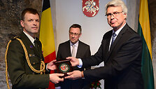 Belgijos gynybos ata&scaron;ė Lietuvai pulkininko Guy Hanoulle akreditavimo ceremonija