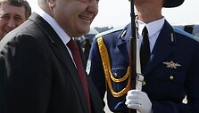 Ukrainos prezidentas Petro Poro&scaron;enka atvyko į Baltarusiją.