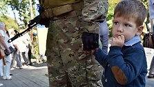 Kijeve į Rytų Ukrainą i&scaron;lydėti &bdquo;Sich&ldquo; bataliono savanoriai 
