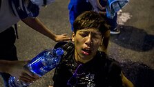 Honkonge protestuotojai buvo vaikomi panaudojus a&scaron;arines dujas.