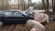 &bdquo;Volvo&ldquo; avarija Verk&scaron;nionių kaime, Vilniaus rajone.