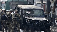 Turkijos diplomatų automobilis po sprogimo