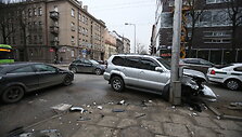 Avarija Kęstučio ir Maironio g. sankryžoje, Kaune.