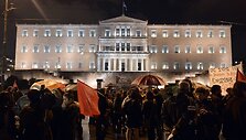 Protestuotojai Atėnuose 