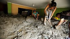 Žemės nuo&scaron;liaužos padariniai Čosikos mieste