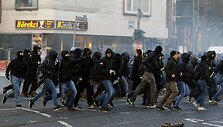 Protestuotojai Frankfurte
