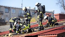 Gaisras &Scaron;vyturio gatvėje, Vilniuje.