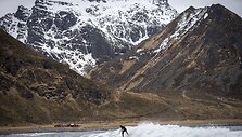 Banglentininkas Norvegijos Lofoteno salose