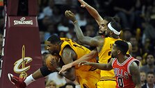 &bdquo;Cleveland Cavaliers&ldquo; ir &bdquo;Chicago Bulls&ldquo; rungtynių akimirka