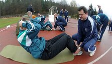 Kariuomenės vadas ir &scaron;tabo kari&scaron;kiai Vilniaus Vingio parko stadione