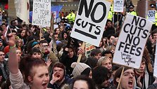 Protestuojantys studentai