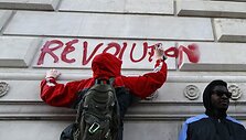 Protestuojantys studentai
