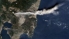 &Scaron;inmoedakės ugnikalnio nuotrauka i&scaron; NASA palydovo
