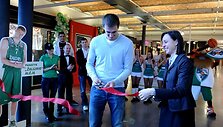 &bdquo;Žalgirio&ldquo; alėjos atidarymo akimirka