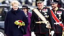 Lietuvos prezidentė Dalia Grybauskaitė ir Norvegijos karalius Haraldas V