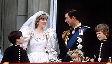 Britanijos princas Charlesas ir Diana vestuvių dieną