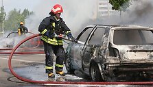 Civilinės saugos pratybų akimirkos
