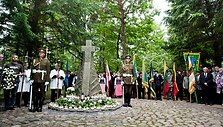 Žudynių minėjimo akimirka