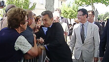 Prancūzijos prezidento Nicolas Sarkozy užpuolimo akimirka