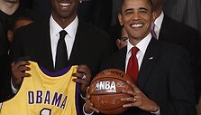 Kobe Bryantas ir JAV prezidentas Barackas Obama