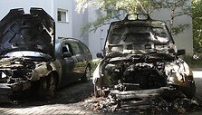 Sudegę automobiliai