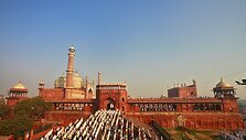 Indijos musulmonai prie Jama Masjid mečetės