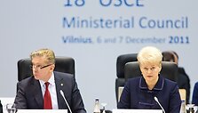 Audronius Ažubalis ir Lietuvos prezidentė Dalia Grybauskaitė