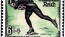 1936 m. Olimpinių žaidynių Vokietijoje pa&scaron;to ženklas