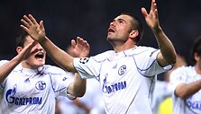 Rungtynių tarp "Schalke" ir "Inter" akimirka