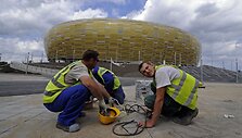 Paskutiniai darbai prie Gdansko futbolo stadiono