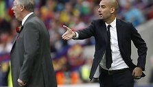 Josepas Guardiola ir Alexas Fergusonas 