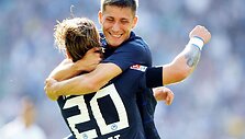 Berlyno futbolininkai džiaugiasi įvarčiu