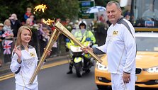 Olimpinės estafetės akimirka