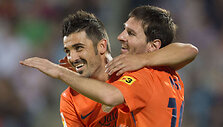 Davidas Villa ir Lionelis Messi
