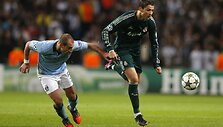 Rungtynių akimirka Mančesteryje. Su kamuoliu Cristiano Ronaldo