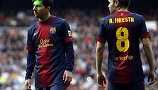 Lionelis Messi ir Andresas Iniesta