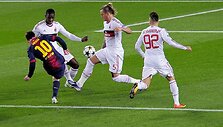 Pirmąjį įvartį mače pelnė Lionelis Messi