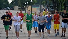 LSU komandos treniruotė