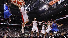 Toronto &bdquo;Raptors&ldquo; ir Oklahomos &bdquo;Thunder&ldquo; susitikimo akimirkos