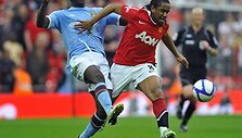 &bdquo;Manchester City&ldquo; &ndash; &bdquo;Manchester United&ldquo; rungtynių akimirka