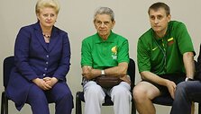 Lietuvos Respublikos prezidentė apsilankė Lietuvos krep&scaron;inio rinktinės treniruotėje